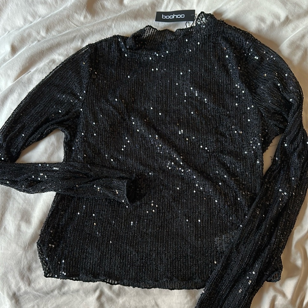 Boohoo sequin top